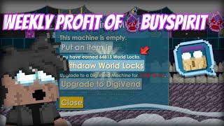 WEEKLY PROFIT OF 200BGLS PROFITABLE WORLD BUYSPIRIT  GrowTopia [upl. by Agnes193]