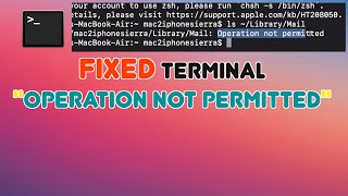 Fix Operation not permitted error in Mac terminal and iterm [upl. by Crompton925]