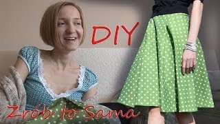 Zrób to sama Jak uszyć spódnicę z koła DIY How to make a circle skirt [upl. by Ermeena]