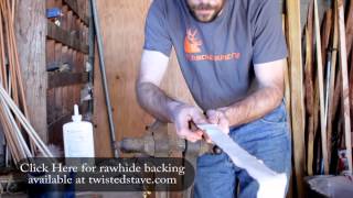 Backing a bow with Rawhide how to [upl. by Octave297]