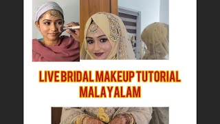 Real Bridal makeup Step by step tutorial Malayalam shezabridalmakeover4932 [upl. by Duncan]