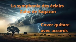 le symphonie des éclairs Zaho de Sagazan Cover guitare à la tonalité avec accords [upl. by Barbra]