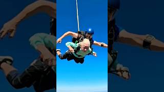 OLD LADY WORLD RECORE IN SKYDIVING viral youtubeshorts skydiving shortsvideo trending [upl. by Manvell]