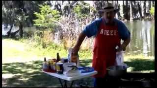 Chef Bourque Deep Fries Alligator Chunks on the BayouCajun Style [upl. by Tereb]