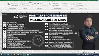 TUTORIAL DE PLANTILLA DE VALORIZACIONES DE OBRA 2023 [upl. by Ellingston265]