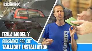 Tesla Model Y  Laminx Gunsmoke Tail Light Kit Installation [upl. by Watson840]