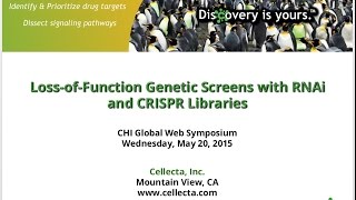 RNAi vs CRISPR Screens May 2015  CHI Cambridge Healthtech [upl. by Inatsed]