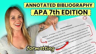 Format an Annotated Bibliography in APA 7th Edition Beginners Guide [upl. by Hsac962]