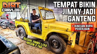 GARAGE TOUR BENGKEL SPESIALIS RESTORASI JIMNY  48 CUSTOM GARAGE  DIRT CARVLOG 258 [upl. by Stoller934]