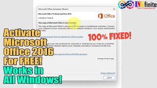 How to EASILY Activate Microsoft Office 2016 for Free 100 Guaranteed Working in 2024  INKfinite [upl. by Jolda]