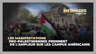 Les manifestations propalestiniennes prennent de lampleur sur les campus américains [upl. by Ahsenrac]