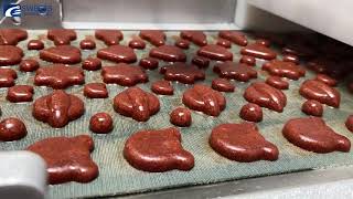 Forming of sweets of various shapes from fruit sticky masses on the RFM forming machine [upl. by Ardnoet283]