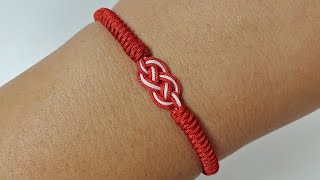 PULSERA DE HILO NUDO DE INFINITO Y SERPIENTE FACIL  EASY BRACELET  PULSERAS DE MODA✔️ [upl. by Aihc]