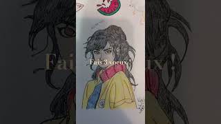 Fais 3 voeux  design art drawing sketch [upl. by Ynffit]