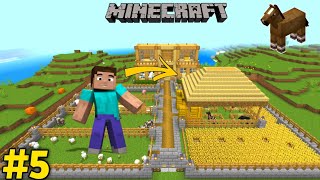 FINALLY BUILD MY HORSE SEPARATE STABLE MINECRAFT TREND GAMER5 [upl. by Anij979]