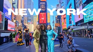 New York City in September Times Square Walking Tour 4K [upl. by Jarvis293]