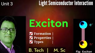 Unit 3 Exciton  Properties  Types of Excitons  Frenkel Exciton  WannierMott Exciton  Uses [upl. by Okihcim721]