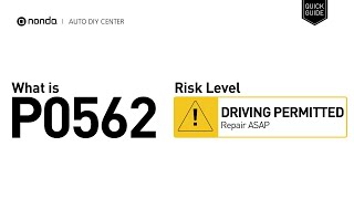 What is P0562 Engine Code Quick Guide [upl. by Cardwell]