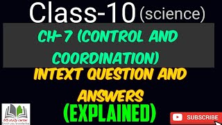 Control and Coordination Class 10  Science Ch7  Question Answer  Chapter 7 in hindi explained [upl. by Amasa]