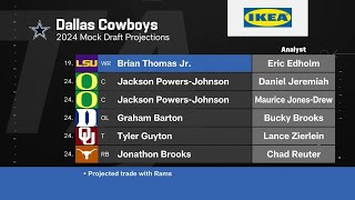 Slater analyzes Cowboys mockdraft predictions from 2024  NFL Total Access [upl. by Suivatnom]