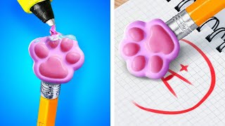 Good Teacher vs Bad Teacher Creative Hacks amp Squishy Fidgets for School by 123 GO Like [upl. by Madaih]