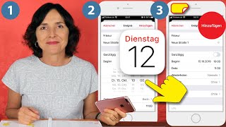 iPhone Kurs für Seniorinnen Teil 16 Meine Termine im iPhone Kalender [upl. by Luby]