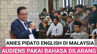 REAKSI PAK ANIES SAAT MAHASISWA MALAYSIA MAU BERTANYA PAKAI BAHASA INDONESIA [upl. by Inverson553]