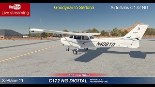 Airfoillabs C172 NG Digital from Goodyear to Sedona  XPlane 11 [upl. by Boor]