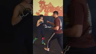 Alex Pereira teaches Nina Drama how to fight amp check leg kicks shorts ufc mma alexpereira [upl. by Punak]