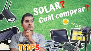 💡 LAMPARAS SOLARES 🌞 Las 5 OPCIONES LED para EXTERIORES [upl. by Wagstaff948]