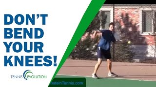 TENNIS FOREHAND TIP Do You Really Have To Bend Your Knees [upl. by Tavish]