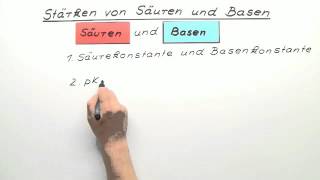 Stärken von Säuren und Basen  Chemie  Allgemeine und anorganische Chemie [upl. by Atikir882]