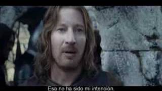 El señor de los anillos  Las dos torres extendida  Flashback de Faramir con Boromir subitulado [upl. by Anade]