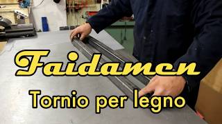 32 TORNIO PER LEGNO FAI DA TE  HOMEMADE WOODEN LATHE [upl. by Tiduj]