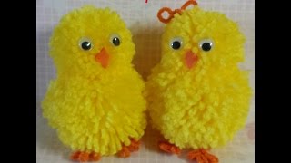 pompom chick amp bunny tutorial [upl. by Llyrrad]