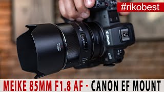 Objektiv Kauftip unter 200€ das Meike 85mm f18 AF Objektiv für Canon EF Kameras Review  Test [upl. by Aneg]