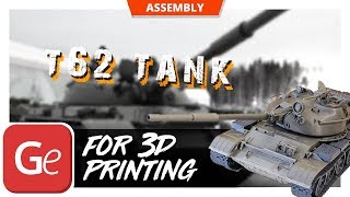 T62 Tank Model for 3D Printing Guide to Assemble T62 3D Printed Parts [upl. by Attelrac525]