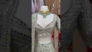 The pastel lehenga which gives a charm with mirror and thread embroidery fyp bridallehenga [upl. by Queri]