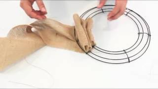 Fast Make A Burlap Wreath Under 2 Minute [upl. by Quintana]