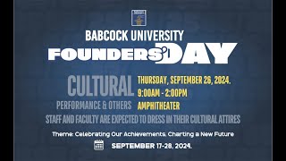 BABCOCK UNIVERSITY FOUNDERS DAY  SABBATH WORSHIP [upl. by Raff]