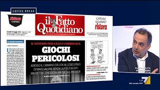 Fabrizio DEsposito Questo accordo Lega  M5S nasce con lombra inquietante di Silvio Berlusconi [upl. by Imoan]