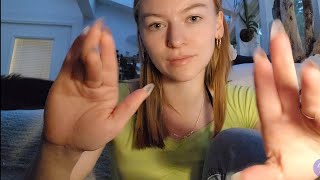 ASMR Positive Affirmations 💚  Hand sounds 💅  Breathing and Purring [upl. by Enrobyalc614]