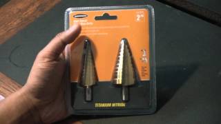 Titanium Nitride Coated High Speed Steel Step Bit Set 2 Pc [upl. by Gruchot910]