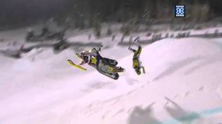 scariest freestyle snowmobile crash ever [upl. by Noiztneb137]