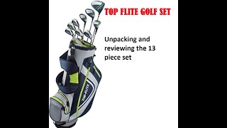 TOP FLITE GOLF CLUBS unpacking evaluation [upl. by Santiago247]