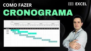 Como fazer Cronograma em Excel com Gráfico de Gantt [upl. by Frick]