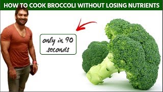 How to cook Broccoli without losing its nutrients 90 Seconds recipe in Hindi [upl. by Carew]