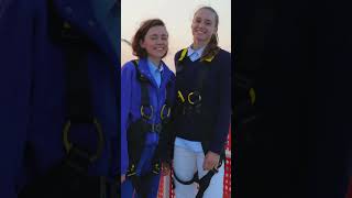 Elena Rybakina with her sister Anna and coach Vukov at Ferrari World Yas Island [upl. by Arianie]