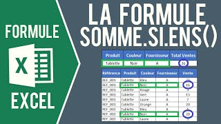 EXCEL  FORMULE SOMMESIENS Faire une somme avec plusieurs critères [upl. by Alilad]