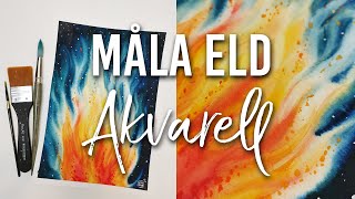 Akvarell tutorial  Måla eld med Emiliashandmade [upl. by Marybelle216]